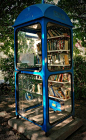 Phone booth library.: 