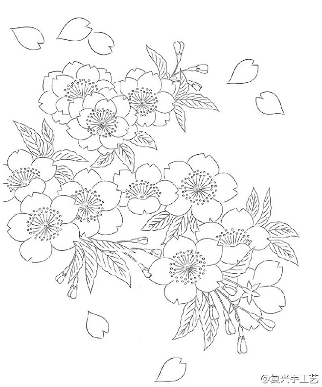 刺绣｜花草图案 ​​​​