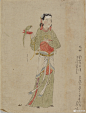 书法绘画 | 养信摹刘松年美人图，日本东京国立博物馆藏。#书画##约会博物馆# ​​​​