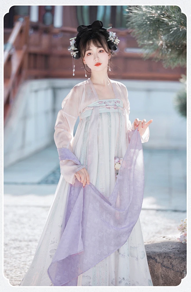悠词原创唐制汉服女复原夏款飘逸仙气古风中国风齐胸襦裙古装全套-淘宝网-花瓣网