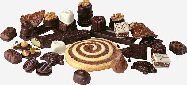 巧克力甜品集合 平面电商 创意素材