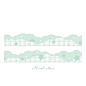 1 Roll Special-shaped Washi Tape Sticker Star Ocean Series Dream Landscaping Small Stickers Journal Material Stickers 25mm/0.98in*3000mm/118.11in