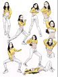 人物动态 衣褶绘画参考~

画师：김중철joongchelkim #绘画素材# #遇见艺术# ​​​​