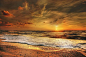 Sunset, North Sea, Sea