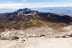 瓜瓜皮钦查火山的斜坡