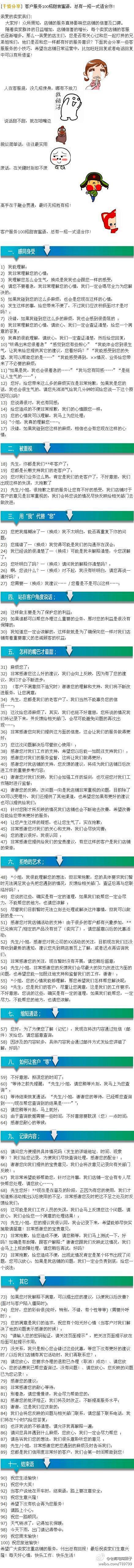 不只是店铺客服，所有客服都适用...