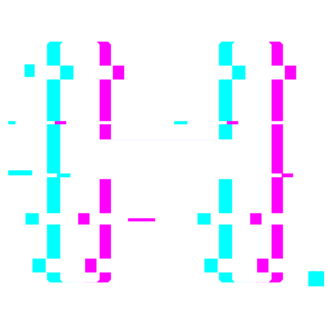 抖音风格英文字母H