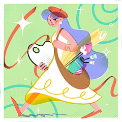 甜儿の柚子采集到扁平风插画