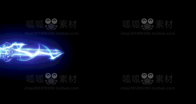 攻击宝剑刀光暴击技能特效png序列帧fl...