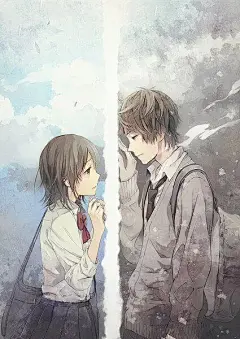 手绘动漫情侣 #小清新#