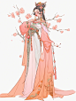古风古装美人 | 桃花小妖造型·汉元素长裙