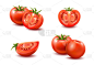 红色,清新,熟的,西红柿,矢量,农业,自然,有机食品,蔬菜,商务