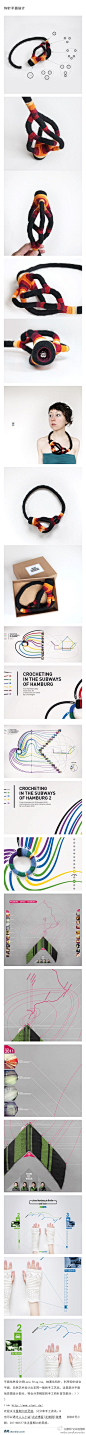 【钩针平面设计】平面信息设计师Lana Bragina，她喜欢钩针，利用钩针结合平面、自然艺术设计出非同一般的手工艺品，这是部分平面信息图设计部分，等会分享精彩的手工钩针首饰部分：）））…(18张图片) http://t.cn/zYhnm44