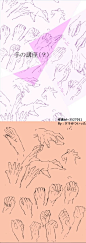 #SAI资源库# 关于动漫手部动态的参考！ 手部动态练练练！握笔、拿筷等多个手势的角度动态都在这里啦！自己收藏，转需~（画师： グラ@ついった id=3527011 ） ​​​​