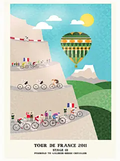 2011环法自行车赛插画海报设计欣赏(2)_海报设计_梦想设计