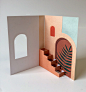 Staircases & Archways- Pop-Up Boxed Notes : Moroccan inspired pop-up boxed notes set.