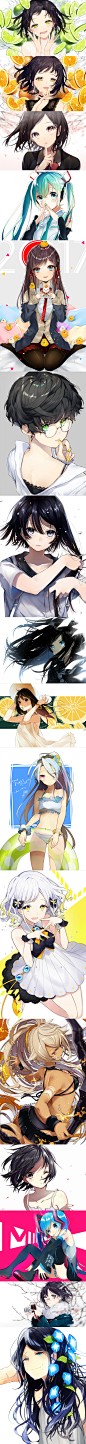 P站 画师姐川sogawa 原画线稿 插画插图 绘画教程 美术资料素材