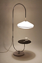 UNIQUE TABLE / LAMP minimalist modern vintage by VINTAGELAMPDEN: 