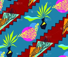 几何形状,纺织品,色彩鲜艳,四方连续纹样,背景,时尚,创造力,抽象,幽默,壁纸