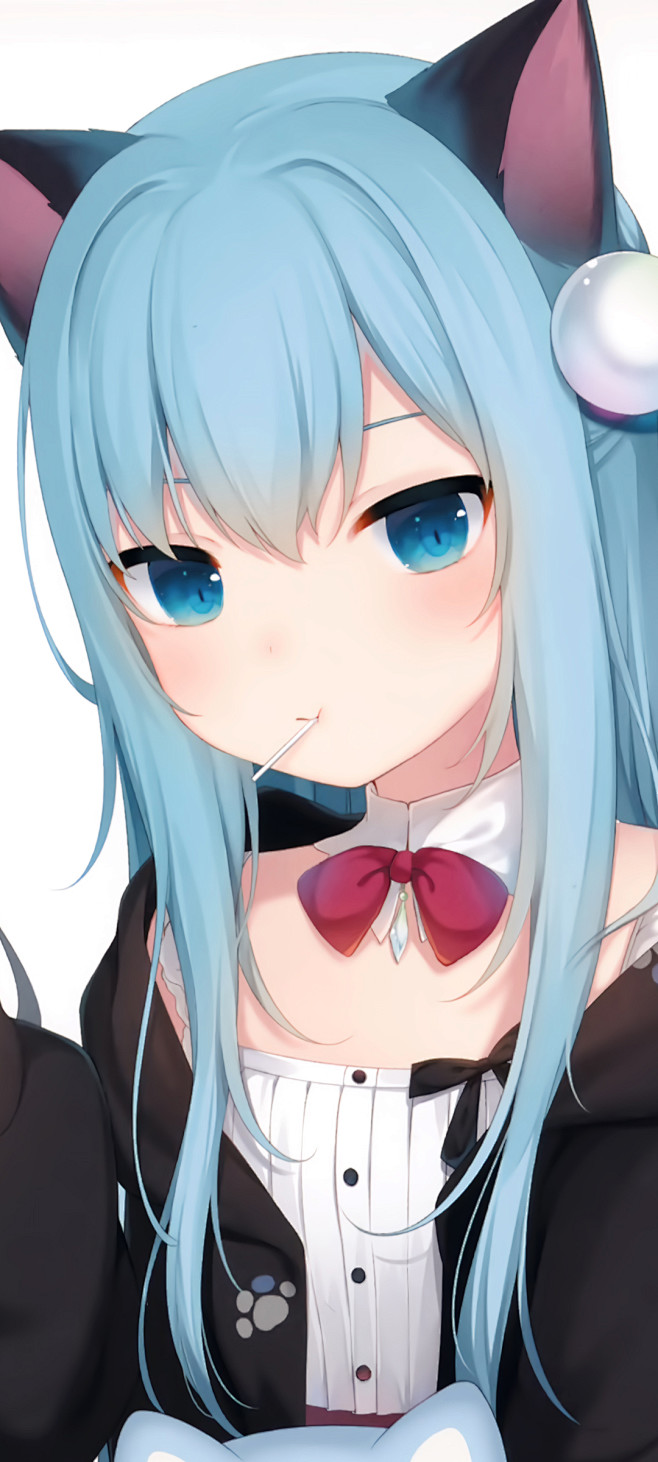猫羽雫 猫耳少女 蓝色眼睛动漫手机壁纸_...