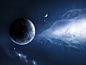 【知识星球：地产重案】 蓝色宇宙星空PS设计溶图素材图片