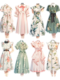连衣裙｜oc穿搭电子手帐插画服设素材20弹