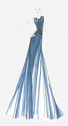 性感礼服插画稿