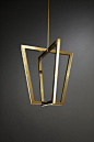 ASTERIX: A FAMILY OF GEOMETRIC BRASS CHANDELIERS