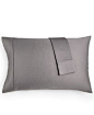 Aq Textiles Bergen Standard Pillowcase, 1000 Thread Count 100% Certified Egyptian Cotton - Gray