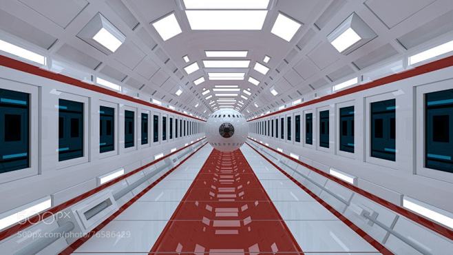 Futuristic corridor ...
