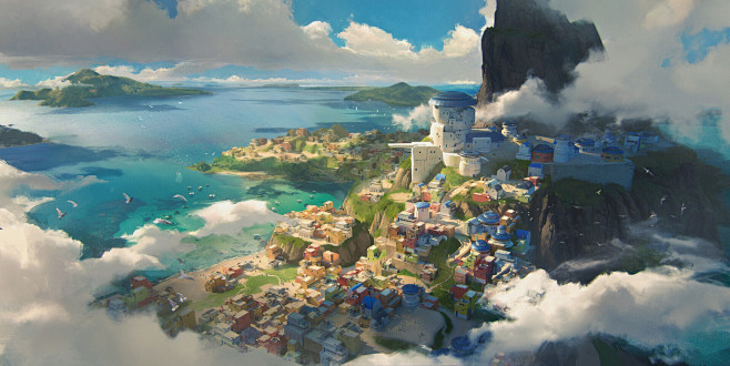 Island Town _素材科幻未来_...