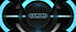 Futuristic blue and black gaming header social media banner template