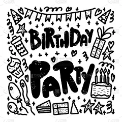 生日聚会海报。向量概念设计。