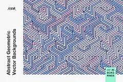抽象多边形几何立体等距迷宫图案背景图片矢量设计素材 25p下载_颜格视觉