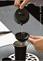 黑陶朱泥茶壶陶瓷小单壶过滤泡茶粗陶滤茶紫砂壶日式茶道功夫茶具-tmall.com天猫