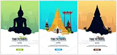 时间,泰国,建筑师,旅行者,地形,黄金,概念,旅行,布置