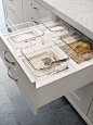 secret flour and sugar drawer. I'd love to have this! Saves counter space too: 