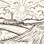 farm-landscape-hand-drawn-style_23-2148167904