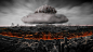 General 1920x1080 selective coloring apocalyptic cityscape smoke explosion