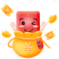 双十一双11电商活动促销轻拟物风红包元素