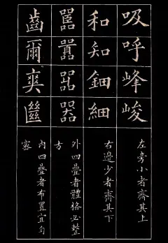 《间架结构摘要九十二法》是黄自元在唐初四大书家之一欧阳询间架结构《三十六法》和邵瑛著作基础上系统、全面地研究剖析了汉字结构组合规律，归纳总结出九十二种汉字结体书写的方法，并各有典型例字。他的楷书集欧、颜、柳三家之长，不仅得欧体之笔法结构，且备颜体之丰润遒劲，又见柳体之骨法劲健，不愧为一代楷书巨匠。他所临摹的 《间架结构摘要九十二法》，是一本较为完整、实用的法帖，更对后世书者影响巨大，不仅适于初学书者临习，也可供书法爱好者参考欣赏。