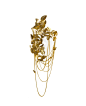 Mcqueen Wall | Luxxu | Modern Design and Living : Made in brass with gold plated, handmade butterflies and majestic flowers, ending with the touch of beautiful Swarovski crystals. The wall version of McQueen chandelier, evokes a dramatic and eccentric sen