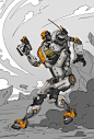 Borderlands 3 - Iron Bear Concept, Max Davenport : Concept art for Moze's Iron Bear mech in Borderlands 3.