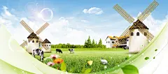 清新背景片桌面壁纸高清素材 健康 农场 农村 奶牛 小清新 文艺 海报banner 牛奶 生活 简约 背景 设计图片 免费下载