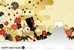 524号日本和风仙鹤松树鲤鱼波纹传统花样图案印花矢量AI源文件-淘宝网