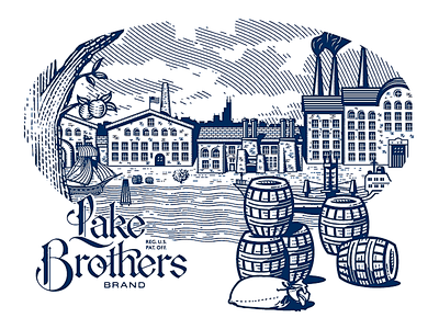 湖兄弟啤酒公司插图。
