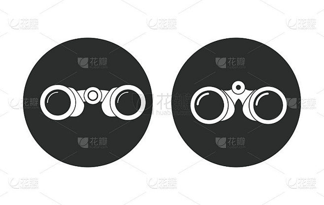 双目-矢量图标。