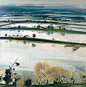 Su Tianci（苏天赐 Chinese, 1922-2006）太湖鱼塘   oil painting   via