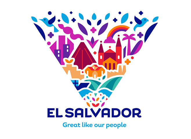 El Salvador 城市旅游标志设计...