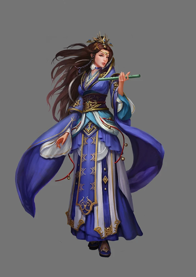 中国风武侠人设-吹笛女妙音 -花瓣网